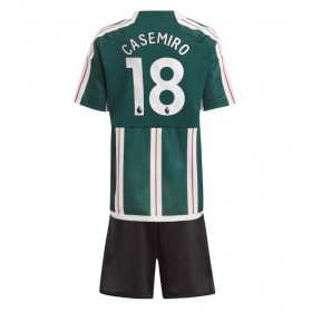 Baby Fußballbekleidung Manchester United Casemiro #18 Auswärtstrikot 2023-24 Kurzarm (+ kurze hosen)
